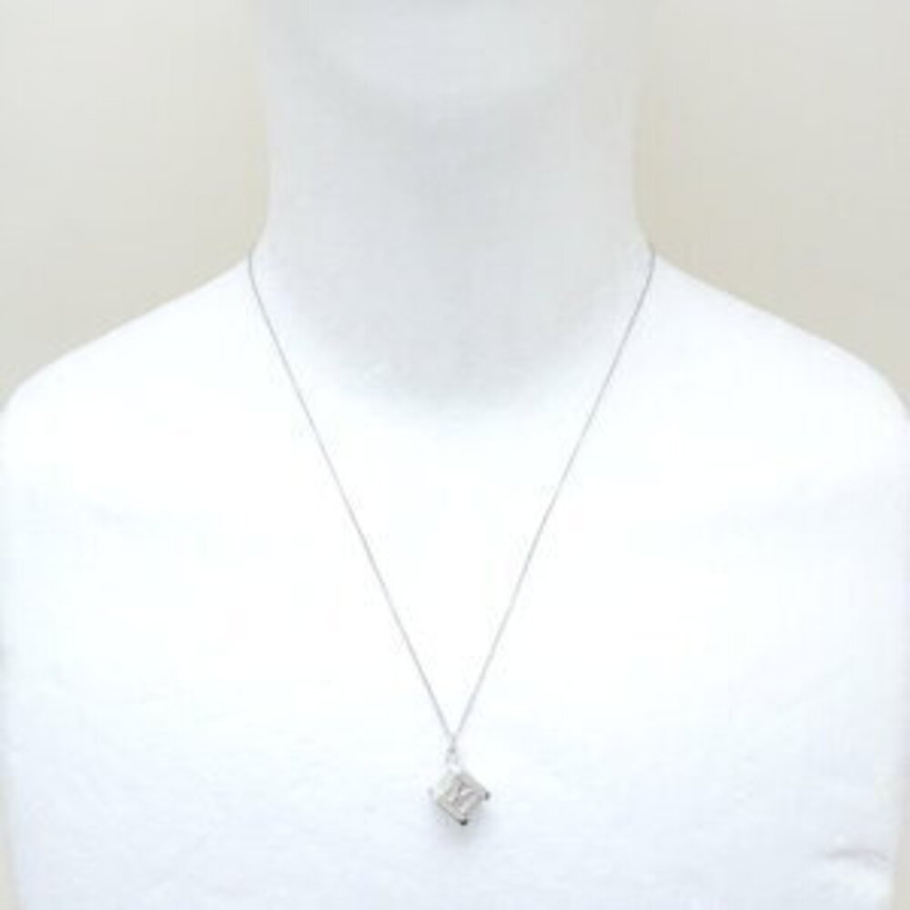 TIFFANY Co Atlas Cube Necklace Sterling Silver